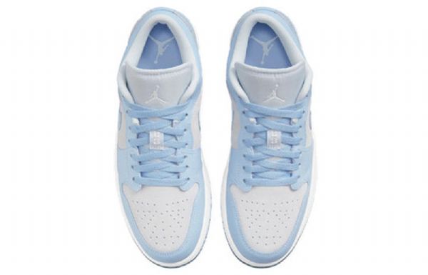 Nike Air Jordan 1 Low Tops Retro Basketball Shoes Dame Lyse Blå