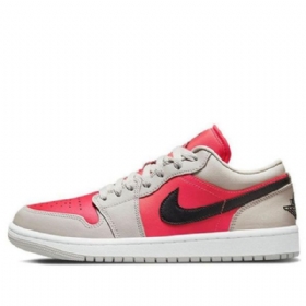Nike Air Jordan 1 Low Tops Retro Basketball Shoes Dame Lyse Rød