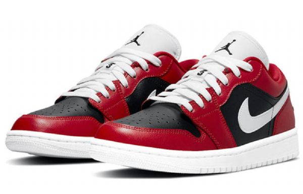 Nike Air Jordan 1 Low Tops Retro Basketball Shoes Dame Rød Hvite