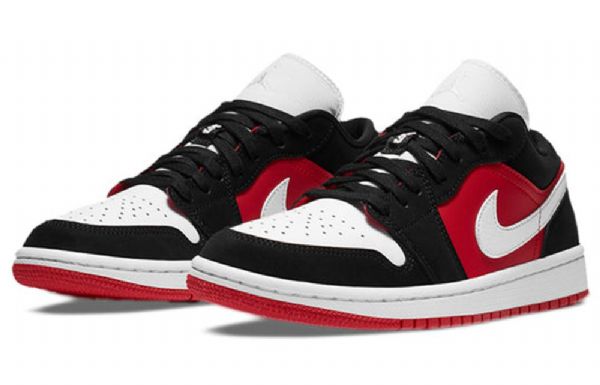 Nike Air Jordan 1 Low Tops Retro Basketball Shoes Dame Rød Svarte