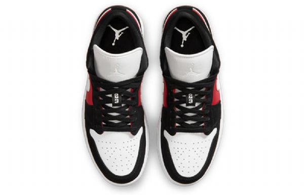 Nike Air Jordan 1 Low Tops Retro Basketball Shoes Dame Rød Svarte