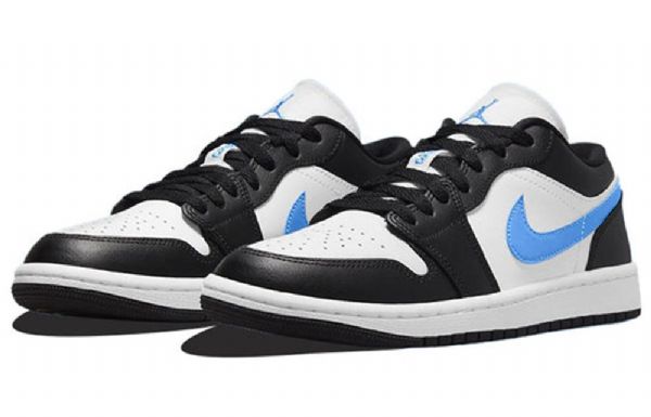 Nike Air Jordan 1 Low Tops Retro Basketball Shoes Dame Svarte Blå