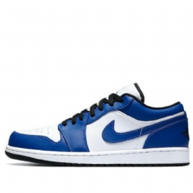 Nike Air Jordan 1 Low Tops Retro Basketball Shoes Herre Blå Hvite