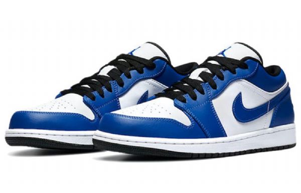 Nike Air Jordan 1 Low Tops Retro Basketball Shoes Herre Blå Hvite