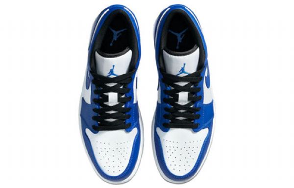 Nike Air Jordan 1 Low Tops Retro Basketball Shoes Herre Blå Hvite