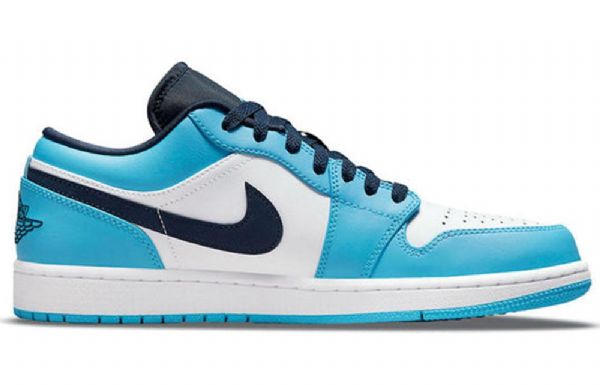 Nike Air Jordan 1 Low Tops Retro Basketball Shoes Herre Blå Hvite
