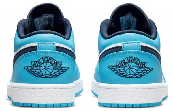 Nike Air Jordan 1 Low Tops Retro Basketball Shoes Herre Blå Hvite