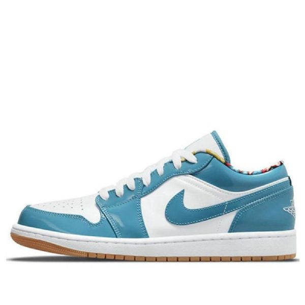 Nike Air Jordan 1 Low Tops Retro Basketball Shoes Herre Blå Hvite