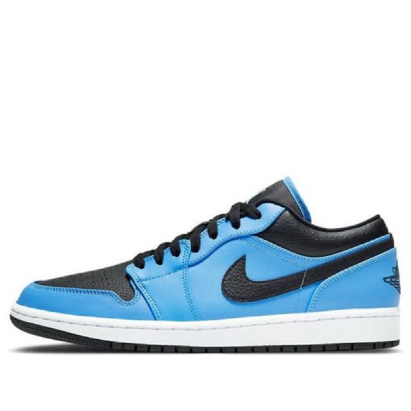 Nike Air Jordan 1 Low Tops Retro Basketball Shoes Herre Blå Svarte