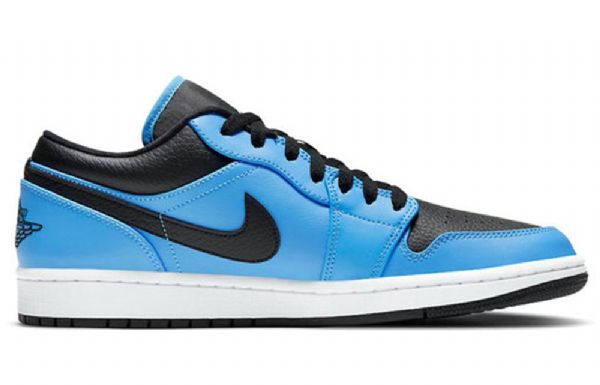 Nike Air Jordan 1 Low Tops Retro Basketball Shoes Herre Blå Svarte