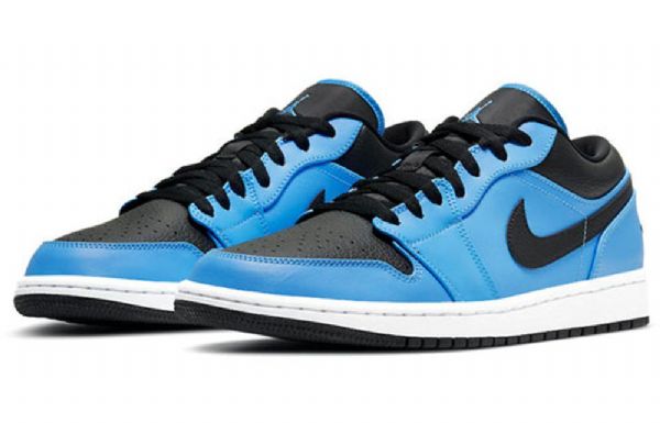 Nike Air Jordan 1 Low Tops Retro Basketball Shoes Herre Blå Svarte