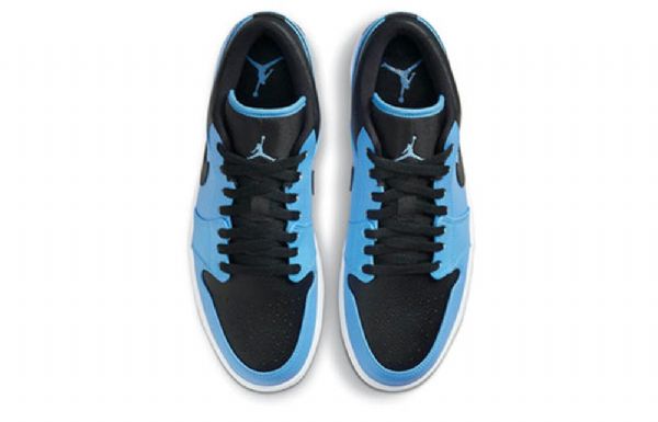 Nike Air Jordan 1 Low Tops Retro Basketball Shoes Herre Blå Svarte