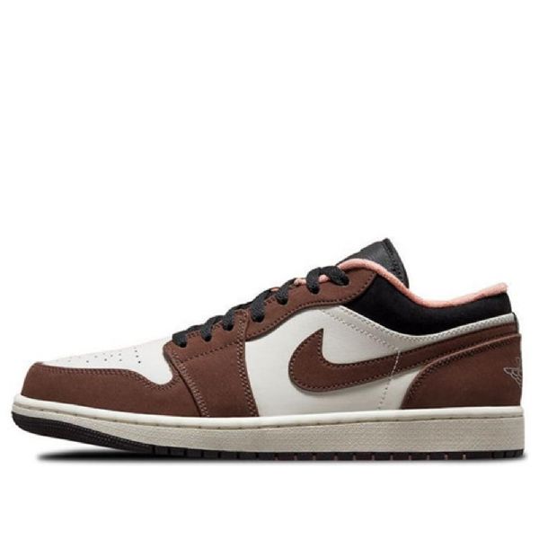 Nike Air Jordan 1 Low Tops Retro Basketball Shoes Herre Brune Hvite