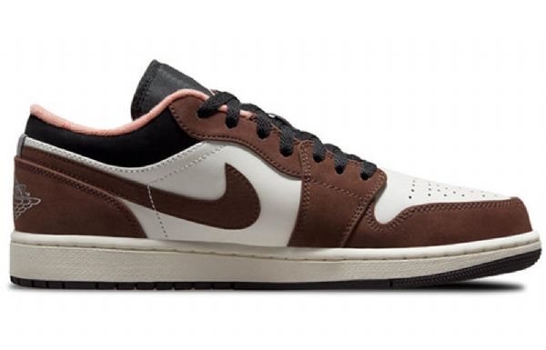 Nike Air Jordan 1 Low Tops Retro Basketball Shoes Herre Brune Hvite