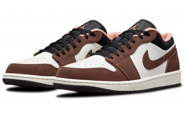 Nike Air Jordan 1 Low Tops Retro Basketball Shoes Herre Brune Hvite
