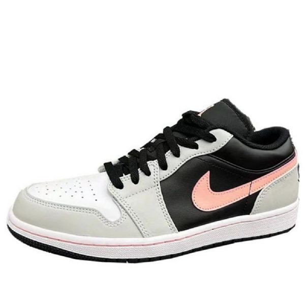 Nike Air Jordan 1 Low Tops Retro Basketball Shoes Herre Grå Korall