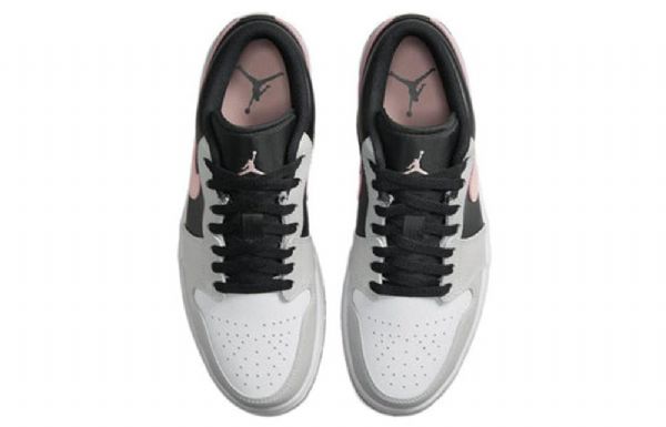 Nike Air Jordan 1 Low Tops Retro Basketball Shoes Herre Grå Korall