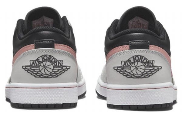 Nike Air Jordan 1 Low Tops Retro Basketball Shoes Herre Grå Korall
