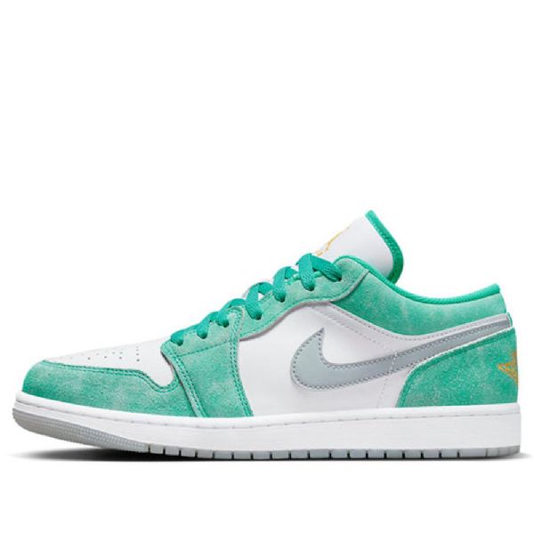 Nike Air Jordan 1 Low Tops Retro Basketball Shoes Herre Grønn Svarte