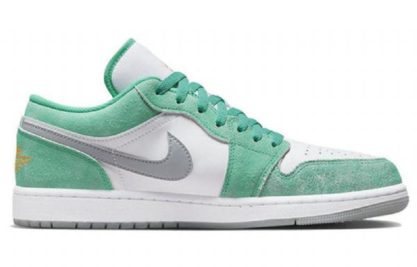 Nike Air Jordan 1 Low Tops Retro Basketball Shoes Herre Grønn Svarte