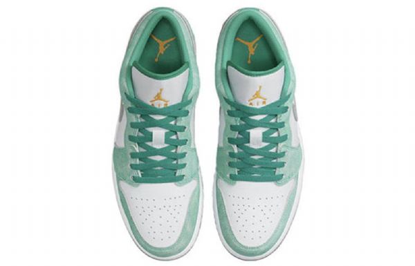 Nike Air Jordan 1 Low Tops Retro Basketball Shoes Herre Grønn Svarte