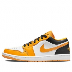 Nike Air Jordan 1 Low Tops Retro Basketball Shoes Herre Gull Hvite