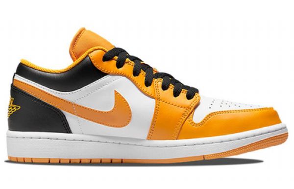 Nike Air Jordan 1 Low Tops Retro Basketball Shoes Herre Gull Hvite