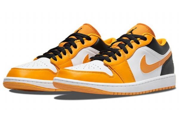 Nike Air Jordan 1 Low Tops Retro Basketball Shoes Herre Gull Hvite