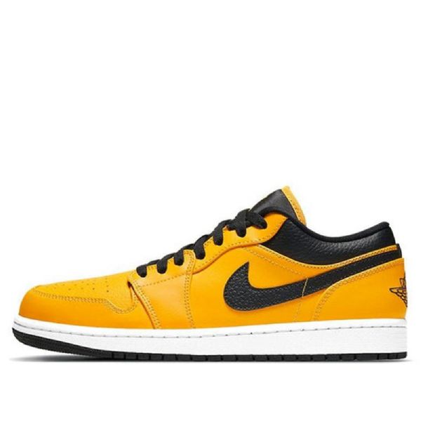 Nike Air Jordan 1 Low Tops Retro Basketball Shoes Herre Gull Svarte
