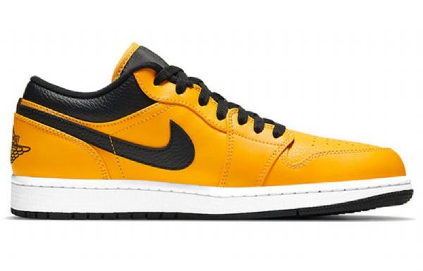 Nike Air Jordan 1 Low Tops Retro Basketball Shoes Herre Gull Svarte