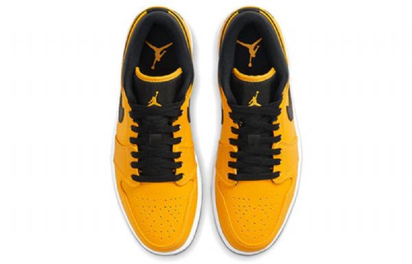 Nike Air Jordan 1 Low Tops Retro Basketball Shoes Herre Gull Svarte