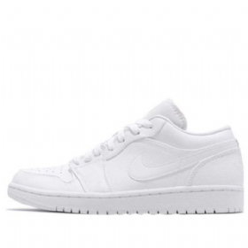 Nike Air Jordan 1 Low Tops Retro Basketball Shoes Herre Hvite