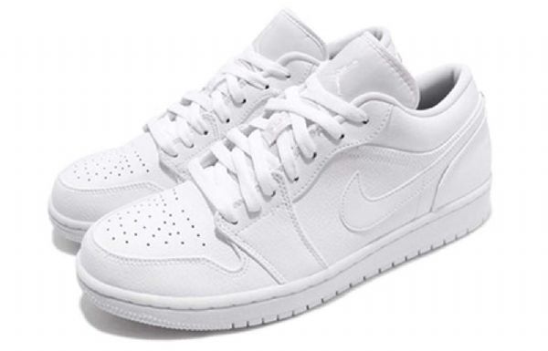 Nike Air Jordan 1 Low Tops Retro Basketball Shoes Herre Hvite