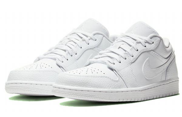 Nike Air Jordan 1 Low Tops Retro Basketball Shoes Herre Hvite