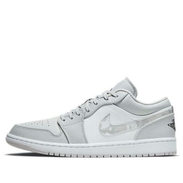 Nike Air Jordan 1 Low Tops Retro Basketball Shoes Herre Hvite Camouflage