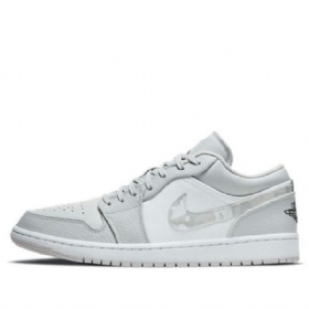 Nike Air Jordan 1 Low Tops Retro Basketball Shoes Herre Hvite Camouflage