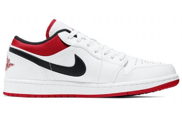 Nike Air Jordan 1 Low Tops Retro Basketball Shoes Herre Hvite Rød