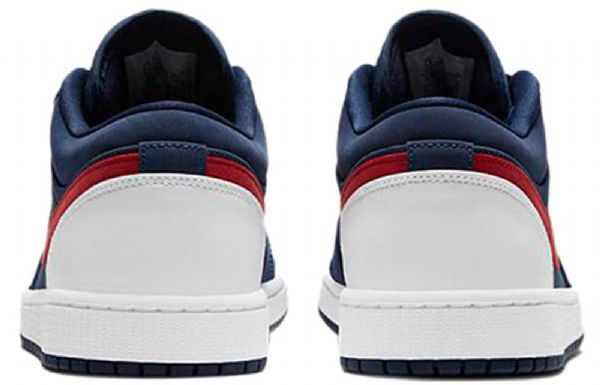 Nike Air Jordan 1 Low Tops Retro Basketball Shoes Herre Marineblå Hvite Rød