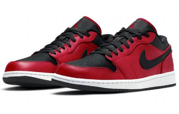 Nike Air Jordan 1 Low Tops Retro Basketball Shoes Herre Rød Svarte