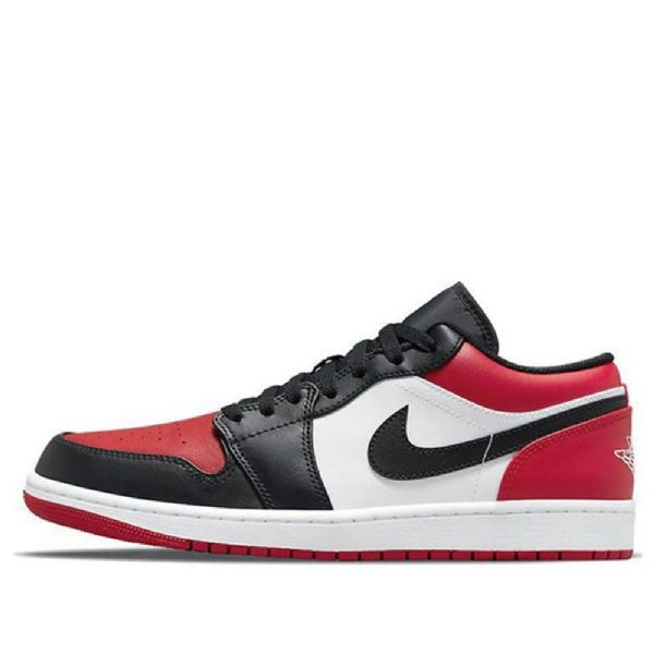 Nike Air Jordan 1 Low Tops Retro Basketball Shoes Herre Rød Svarte Hvite
