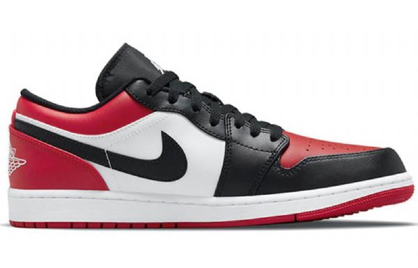 Nike Air Jordan 1 Low Tops Retro Basketball Shoes Herre Rød Svarte Hvite