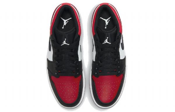 Nike Air Jordan 1 Low Tops Retro Basketball Shoes Herre Rød Svarte Hvite