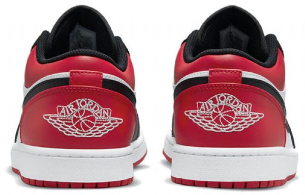 Nike Air Jordan 1 Low Tops Retro Basketball Shoes Herre Rød Svarte Hvite