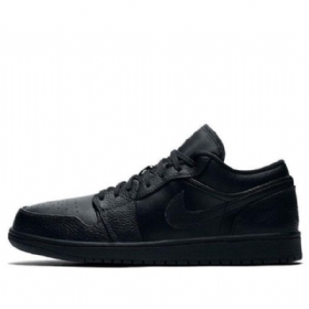 Nike Air Jordan 1 Low Tops Retro Basketball Shoes Herre Svarte