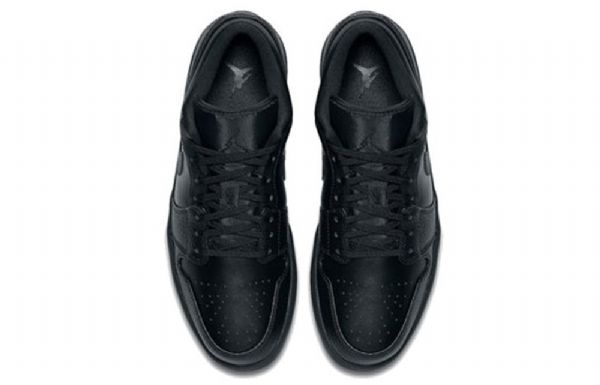 Nike Air Jordan 1 Low Tops Retro Basketball Shoes Herre Svarte