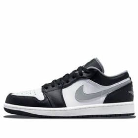 Nike Air Jordan 1 Low Tops Retro Basketball Shoes Herre Svarte Grå