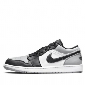 Nike Air Jordan 1 Low Tops Retro Basketball Shoes Herre Svarte Grå