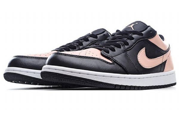 Nike Air Jordan 1 Low Tops Retro Basketball Shoes Herre Svarte Korall