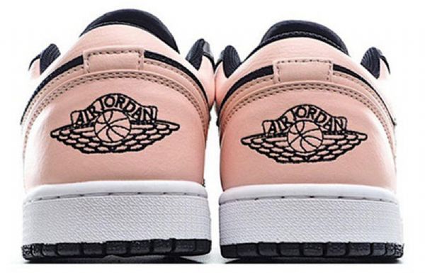 Nike Air Jordan 1 Low Tops Retro Basketball Shoes Herre Svarte Korall