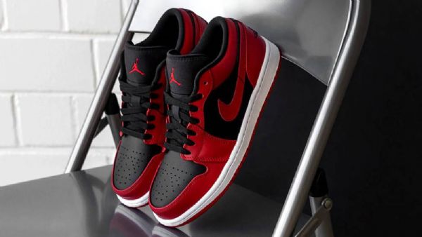 Nike Air Jordan 1 Low Tops Reverse Bred Sko Herre Rød Hvite